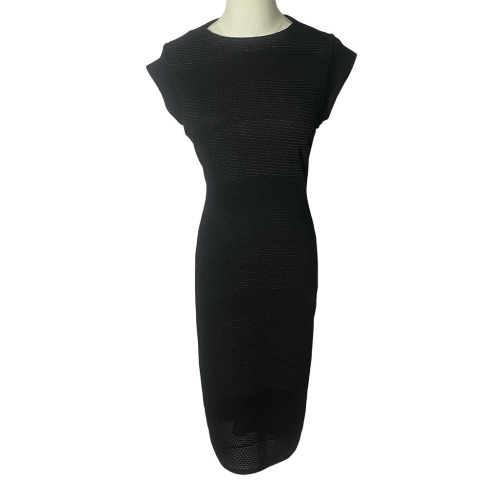 Windsor Womens Bodycon Midi Black Dress Size M Going Out Cocktail Form Fitting